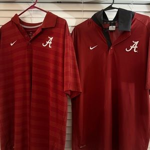 2 Alabama Crimson Tide XL Nike polo's
